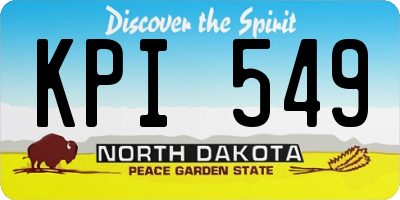 ND license plate KPI549