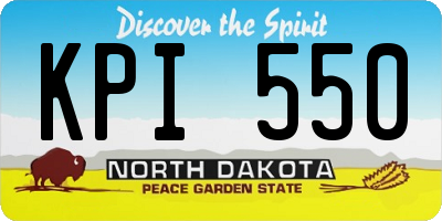 ND license plate KPI550