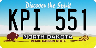ND license plate KPI551
