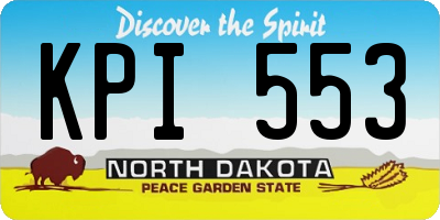 ND license plate KPI553