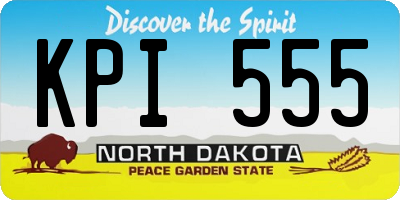 ND license plate KPI555