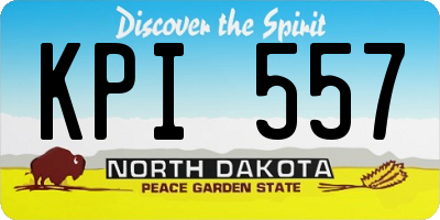 ND license plate KPI557