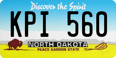ND license plate KPI560
