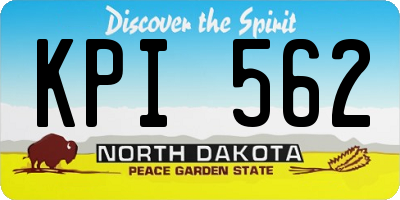 ND license plate KPI562