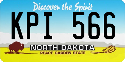 ND license plate KPI566