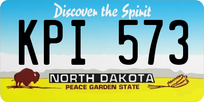ND license plate KPI573
