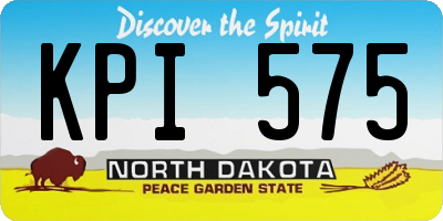 ND license plate KPI575