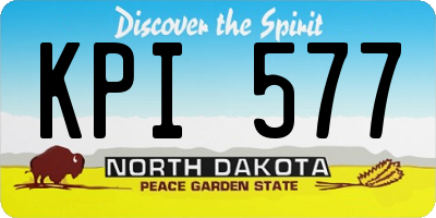 ND license plate KPI577
