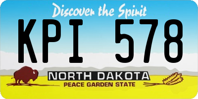 ND license plate KPI578