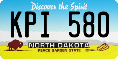 ND license plate KPI580