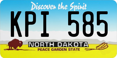 ND license plate KPI585