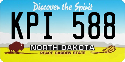 ND license plate KPI588