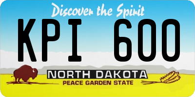 ND license plate KPI600