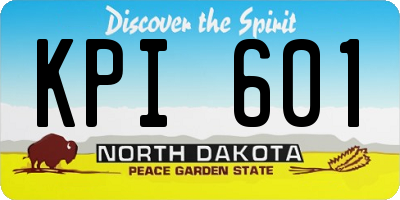 ND license plate KPI601