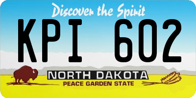 ND license plate KPI602