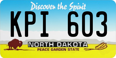 ND license plate KPI603