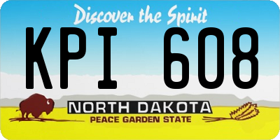 ND license plate KPI608