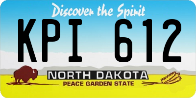 ND license plate KPI612