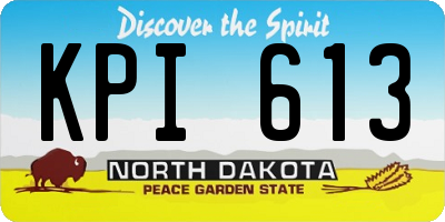 ND license plate KPI613