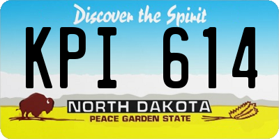 ND license plate KPI614