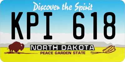 ND license plate KPI618