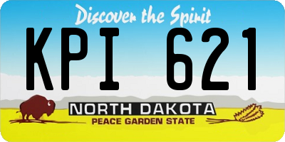ND license plate KPI621