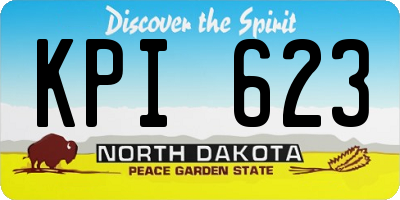 ND license plate KPI623