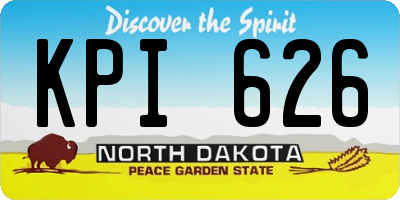 ND license plate KPI626