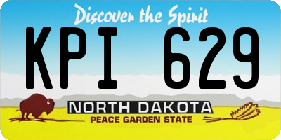 ND license plate KPI629