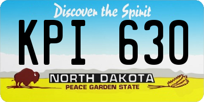ND license plate KPI630