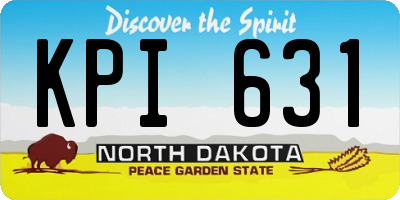 ND license plate KPI631