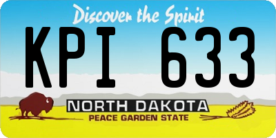 ND license plate KPI633