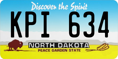 ND license plate KPI634