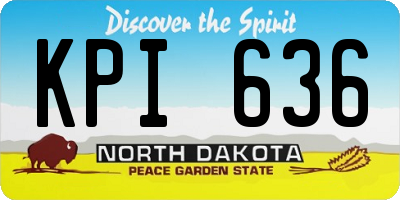 ND license plate KPI636