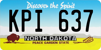 ND license plate KPI637