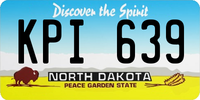 ND license plate KPI639
