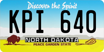 ND license plate KPI640