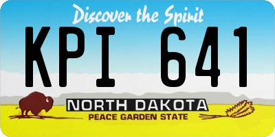 ND license plate KPI641