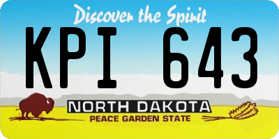 ND license plate KPI643