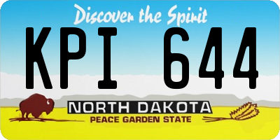 ND license plate KPI644