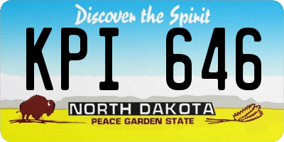 ND license plate KPI646