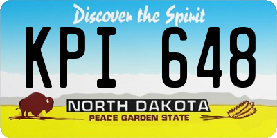 ND license plate KPI648
