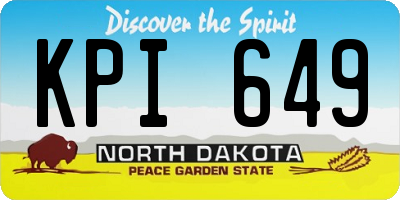 ND license plate KPI649