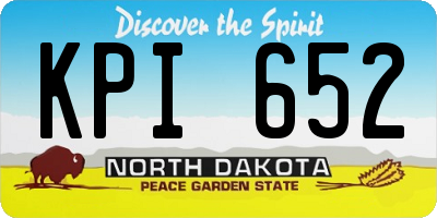 ND license plate KPI652