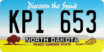ND license plate KPI653