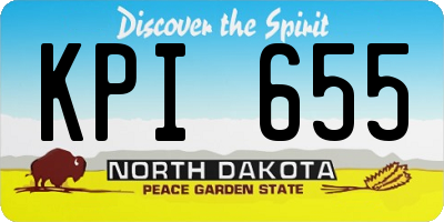 ND license plate KPI655