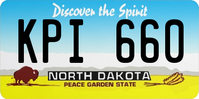 ND license plate KPI660