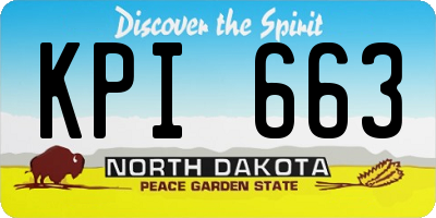 ND license plate KPI663