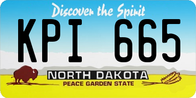 ND license plate KPI665
