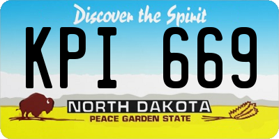 ND license plate KPI669